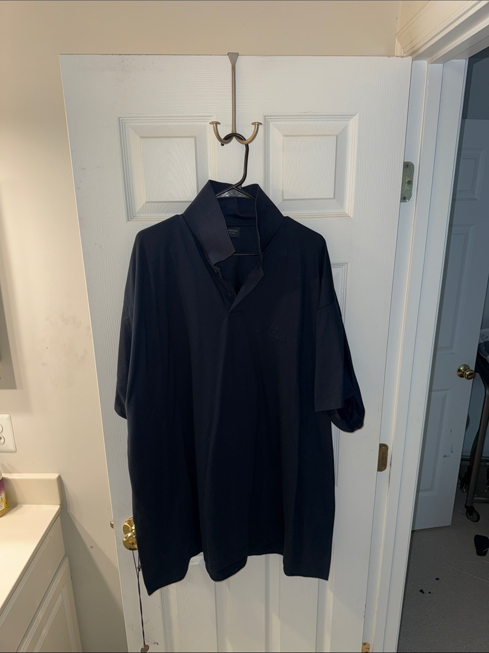 Balenciaga Runway Intertwined blue polo XL sz 5